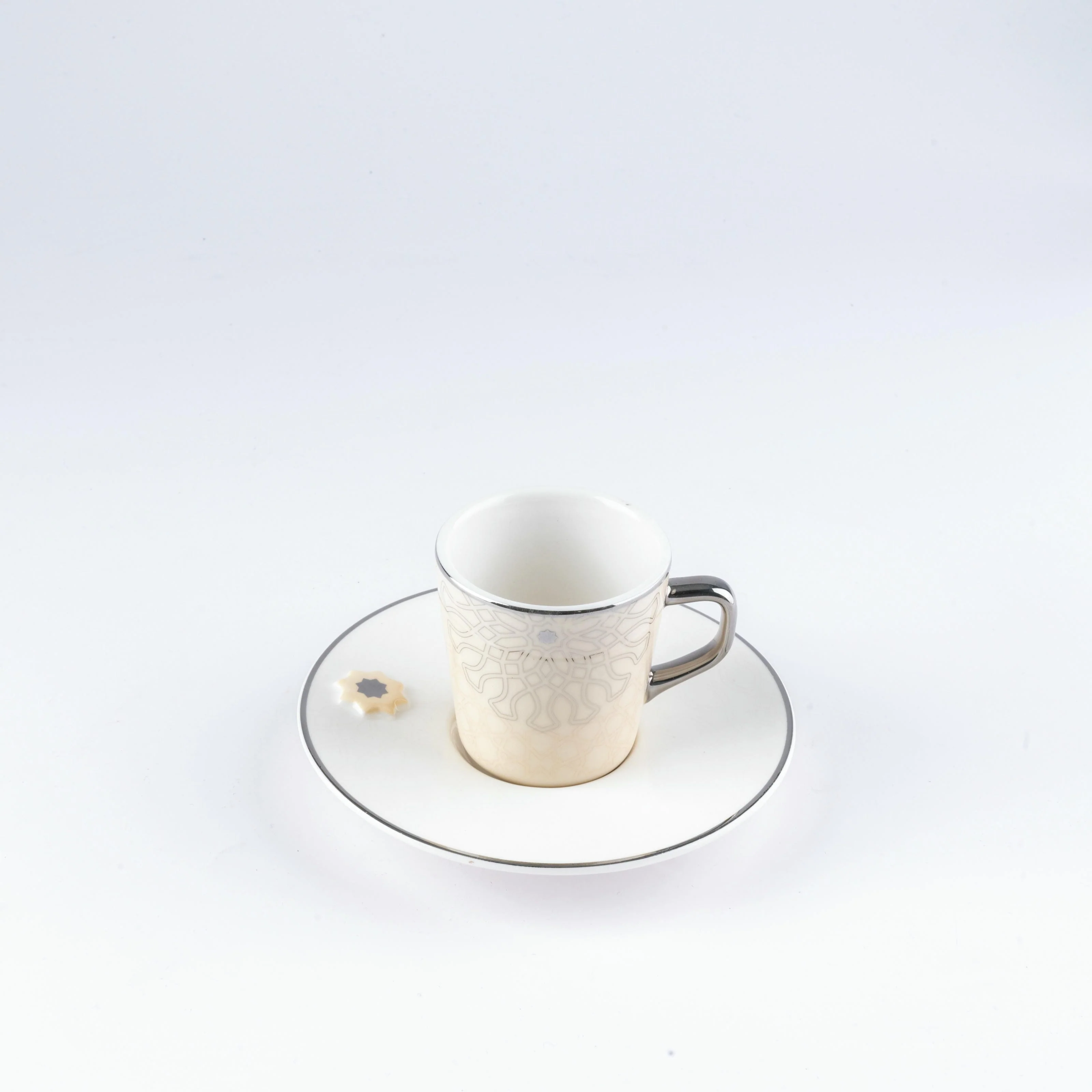 Asala - Esspresso/Turkish Coffee Set (12-Pc) - Beige & Silver - Image 4