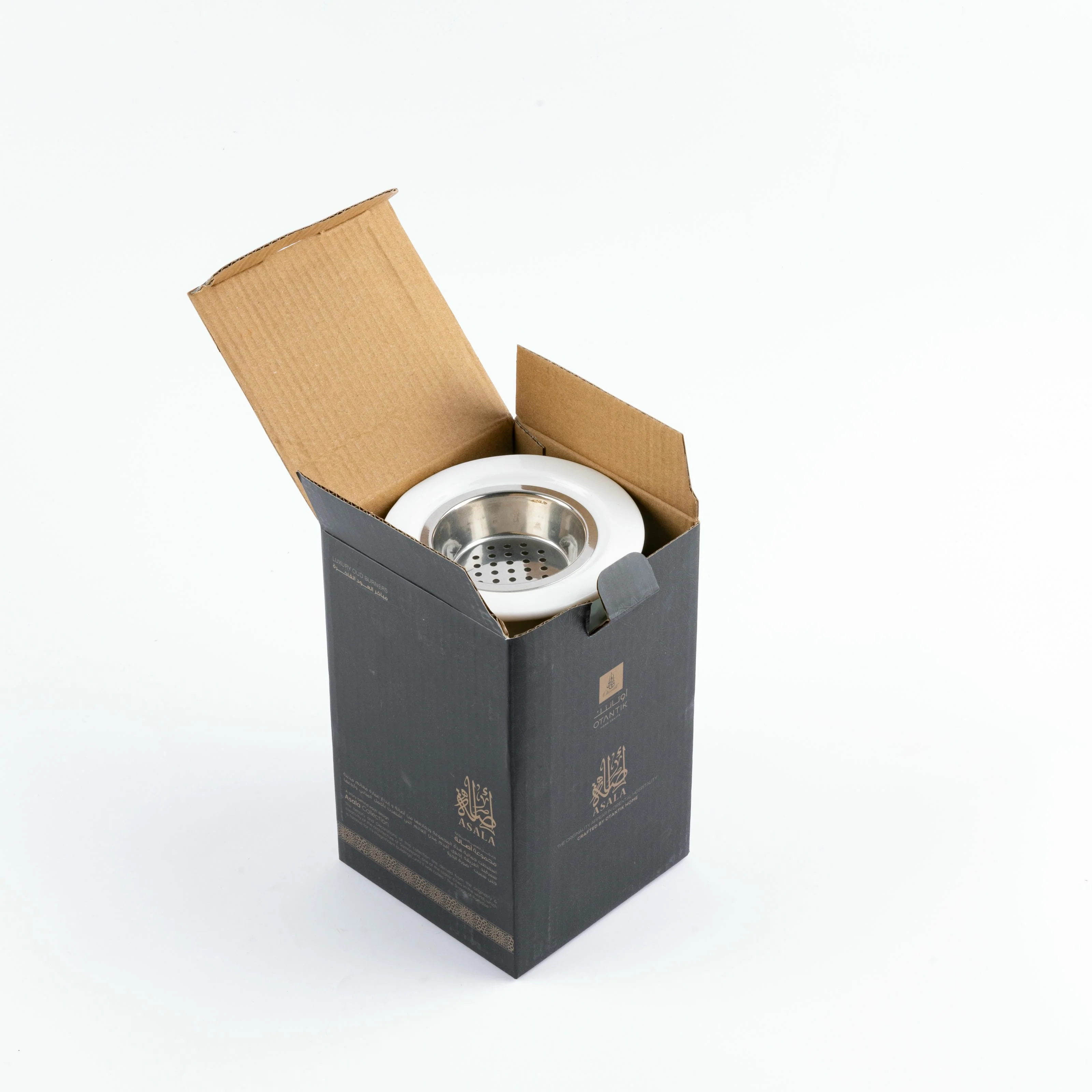 Asala - Incense Burner - Teal & Silver - Image 4