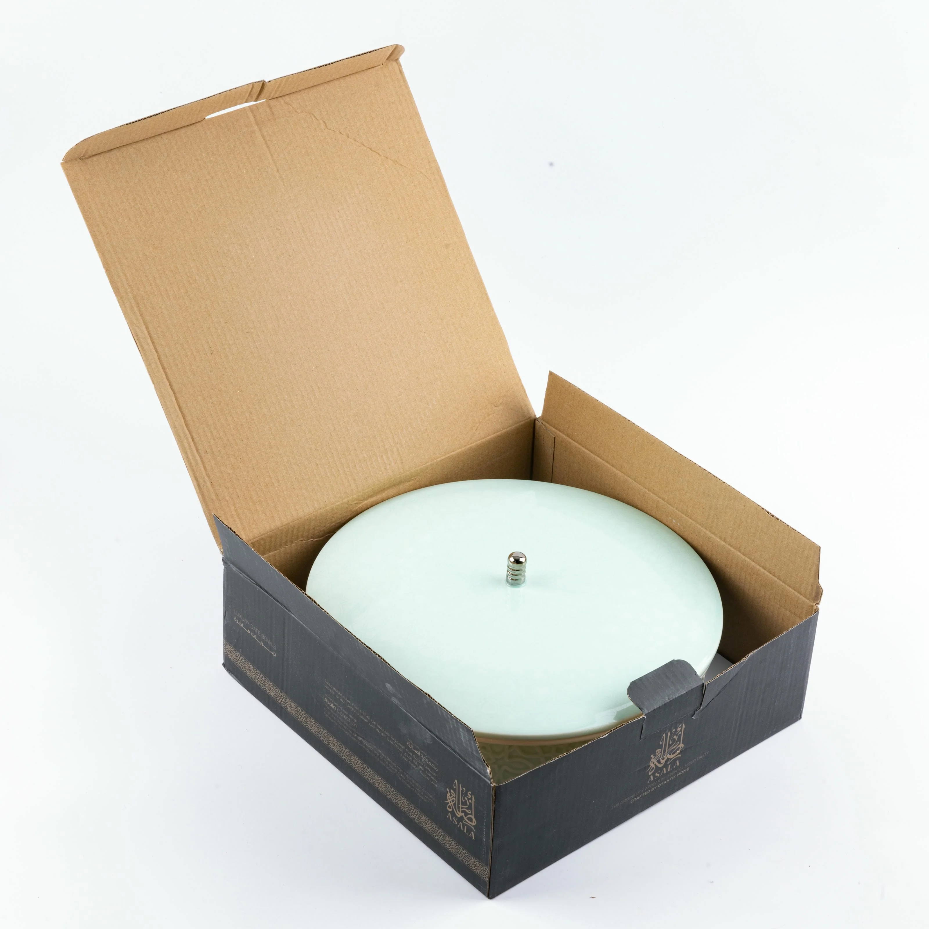 Asala - Large Decorative Canister - Teal & Silver - Image 5