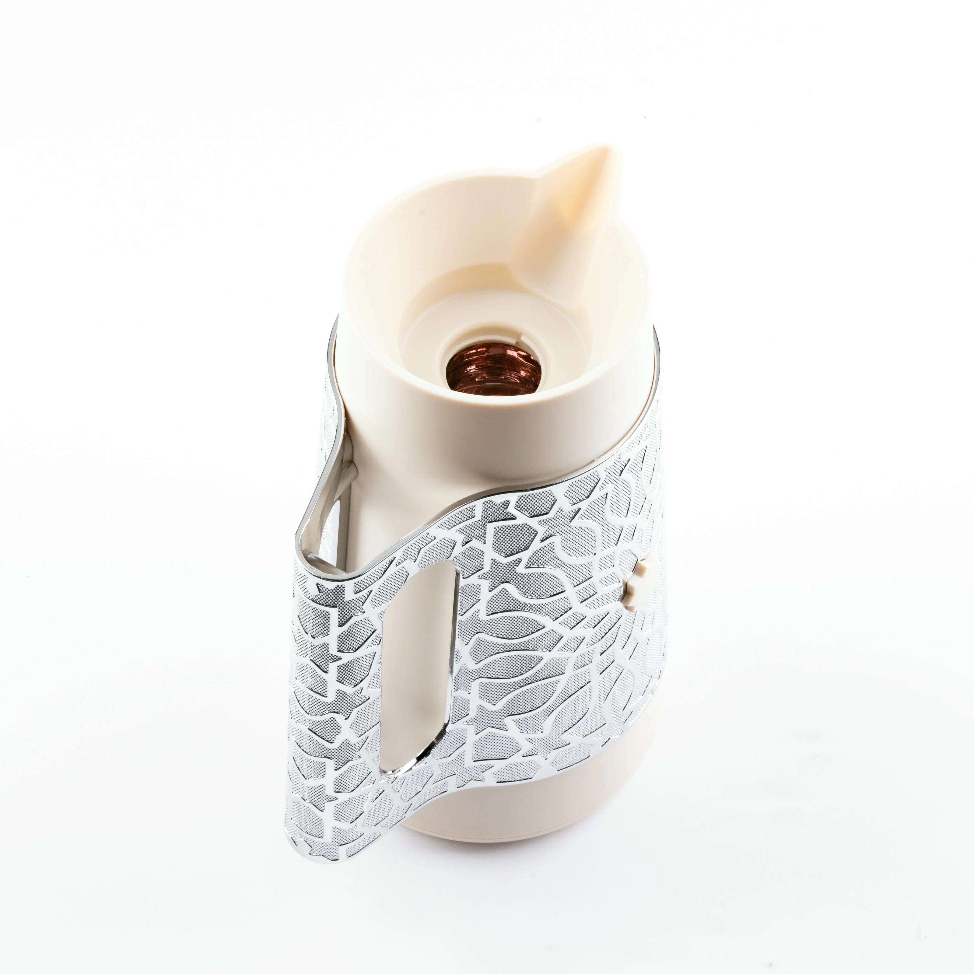 Asala - Vacuum Flask / Thermos - Beige & Silver - Image 4