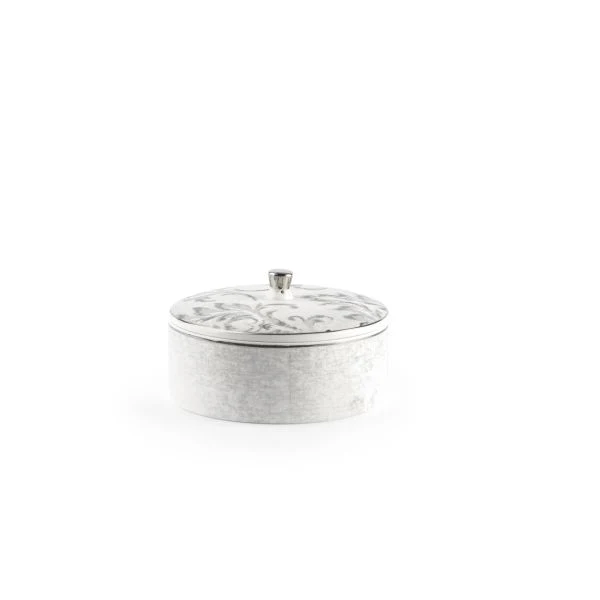 Classy Harir - Decorative Small Canister/Server - Grey & Silver - Image 3