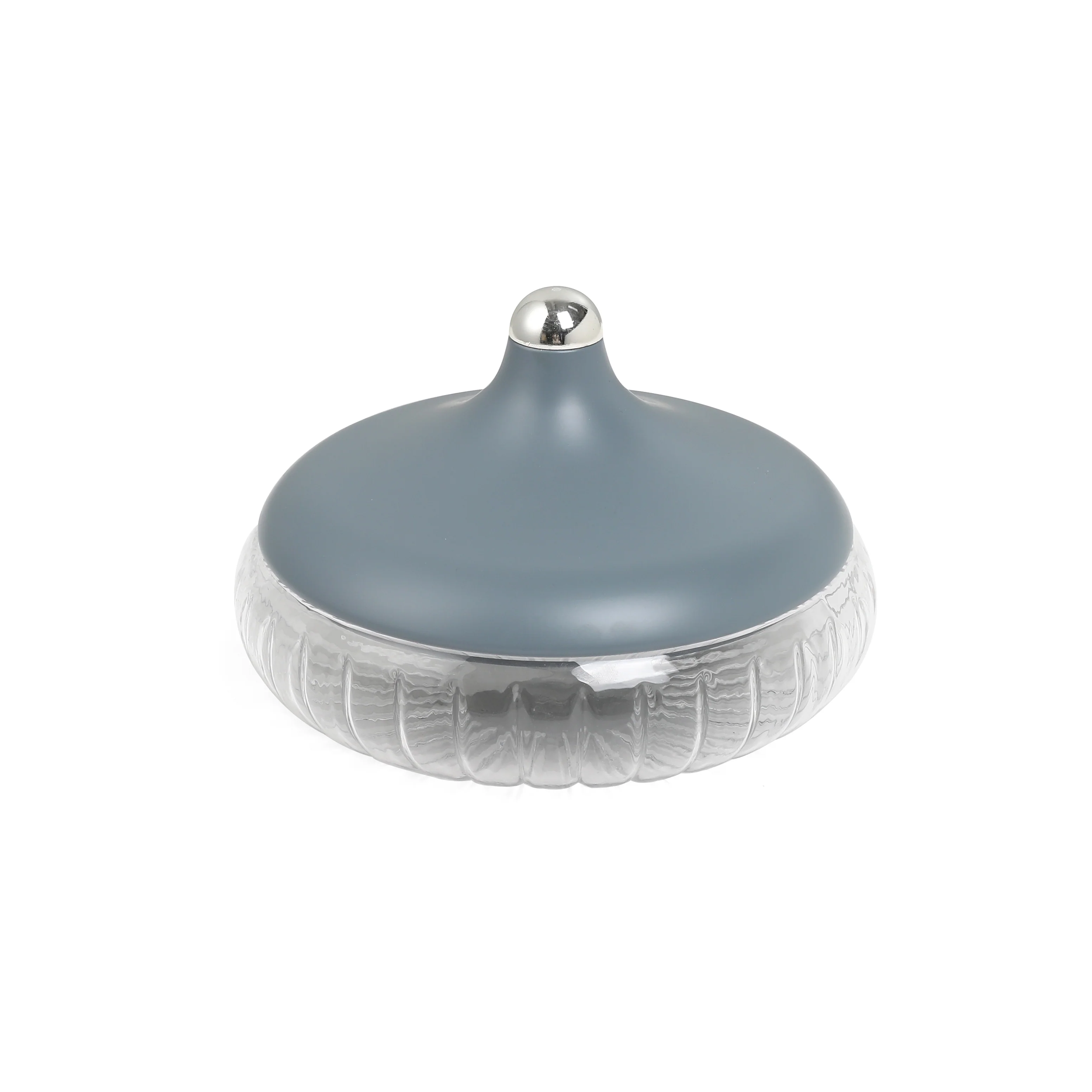 Jiwar - Large Engraved Date & Dessert Centerpiece - Haze Blue & Silver - Image 3