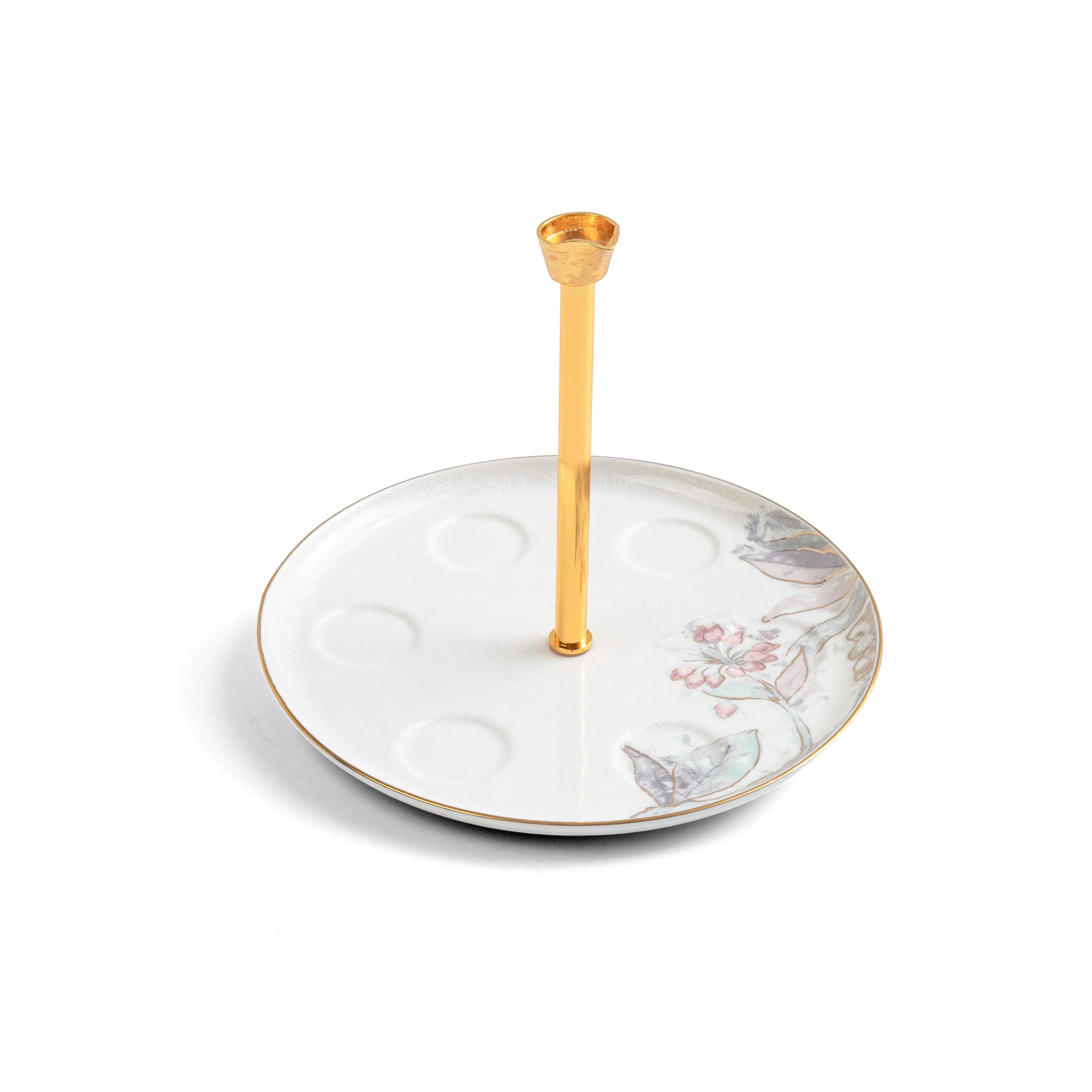 Khuzama - Arabic Coffee Cups With Holder - Pink & Gold - Image 3