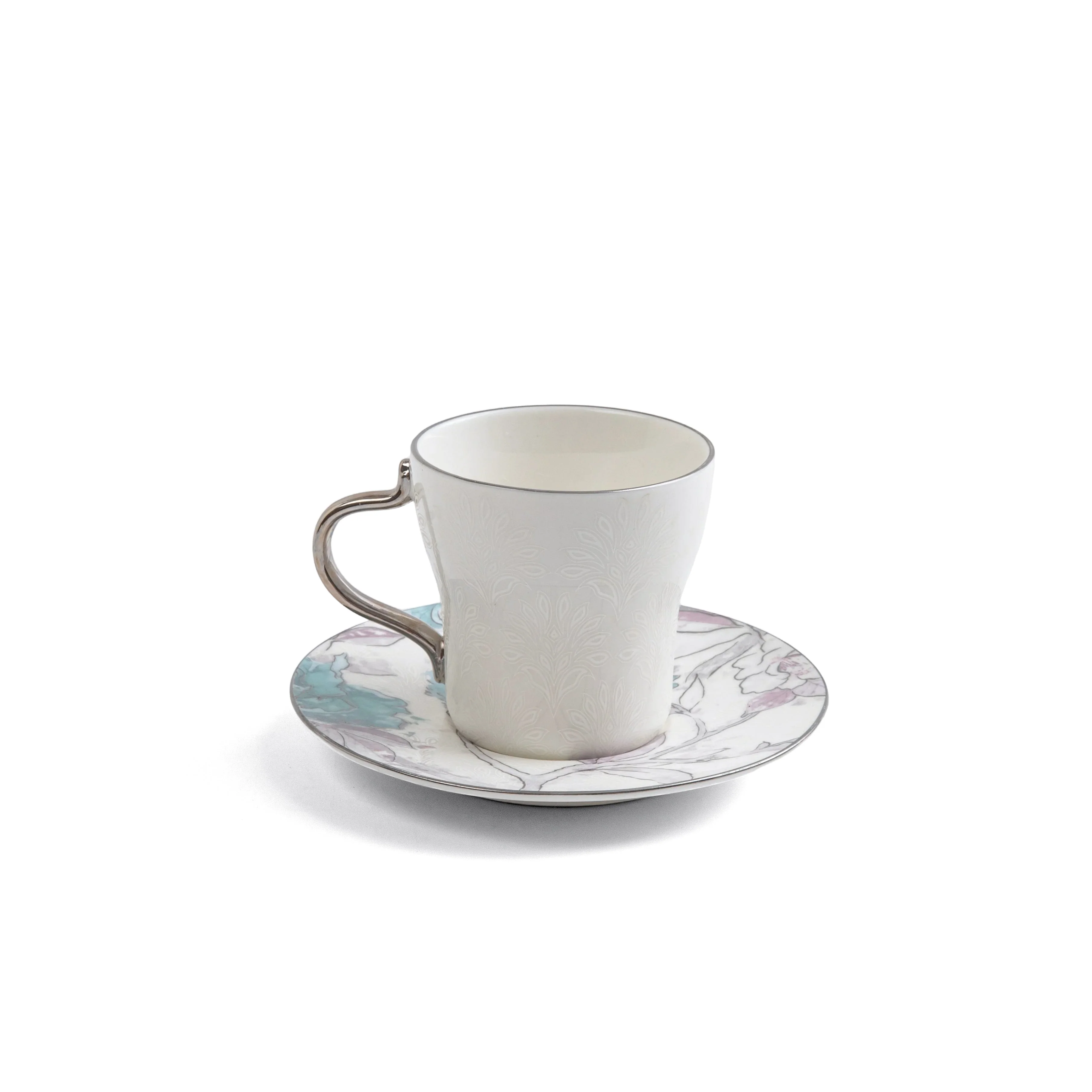 Khuzama - Espresso/Turkish Coffee Set (12-Pc) - Blue & Silver - Image 4