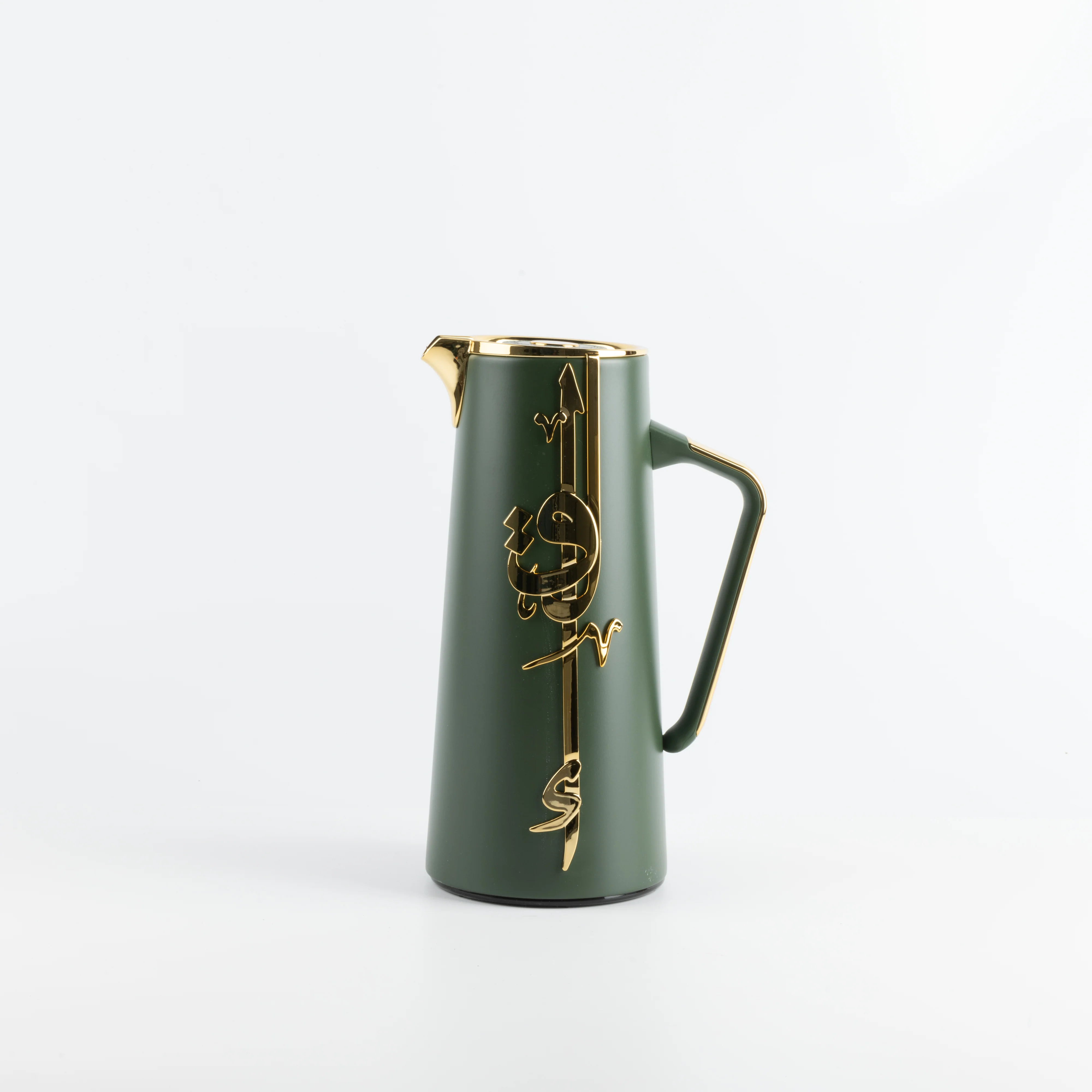 Liqa'a - Vacuum Flask / Thermos - Olive Green & Gold - Image 3