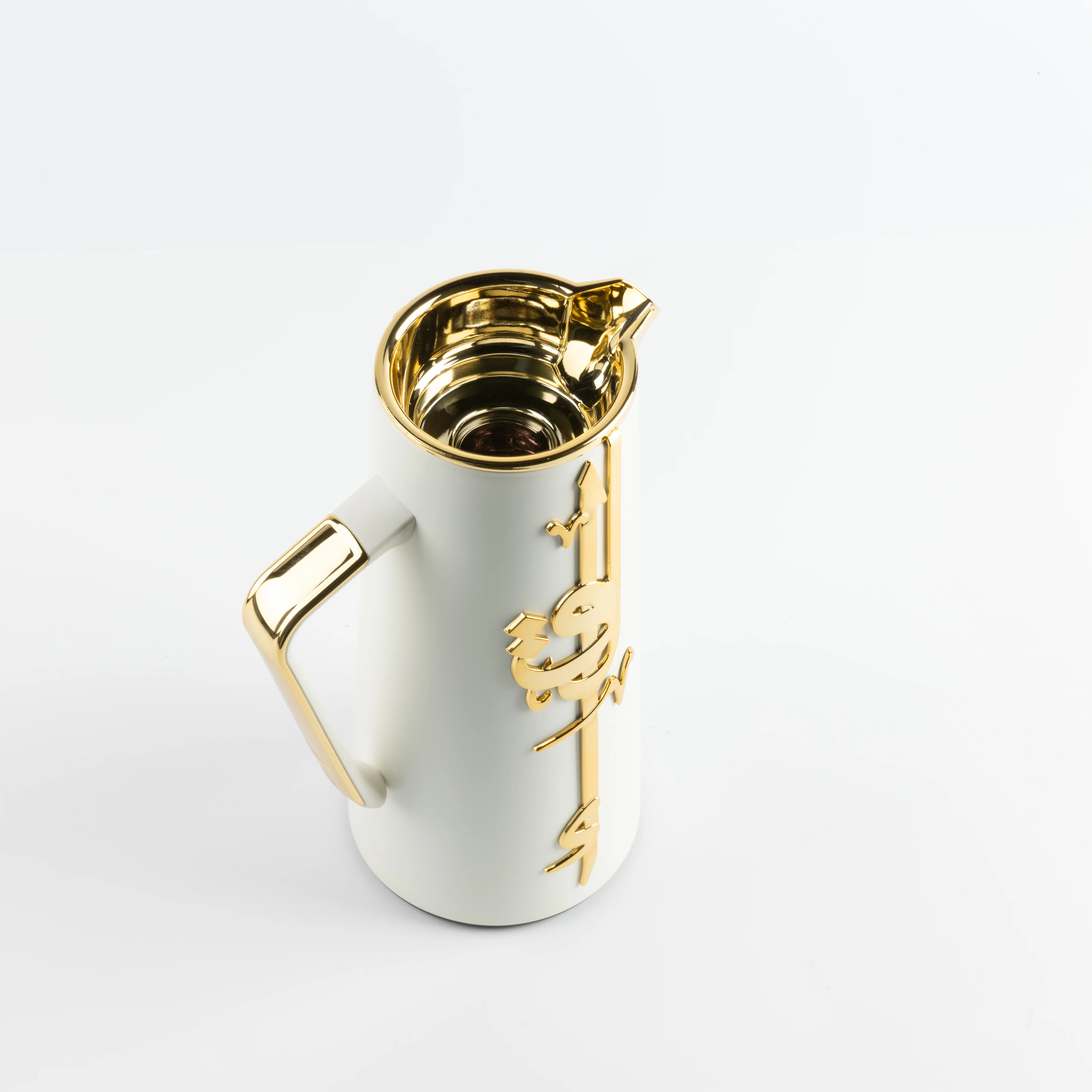 Liqa'a - Vacuum Flask / Thermos - Pearl White & Gold - Image 4