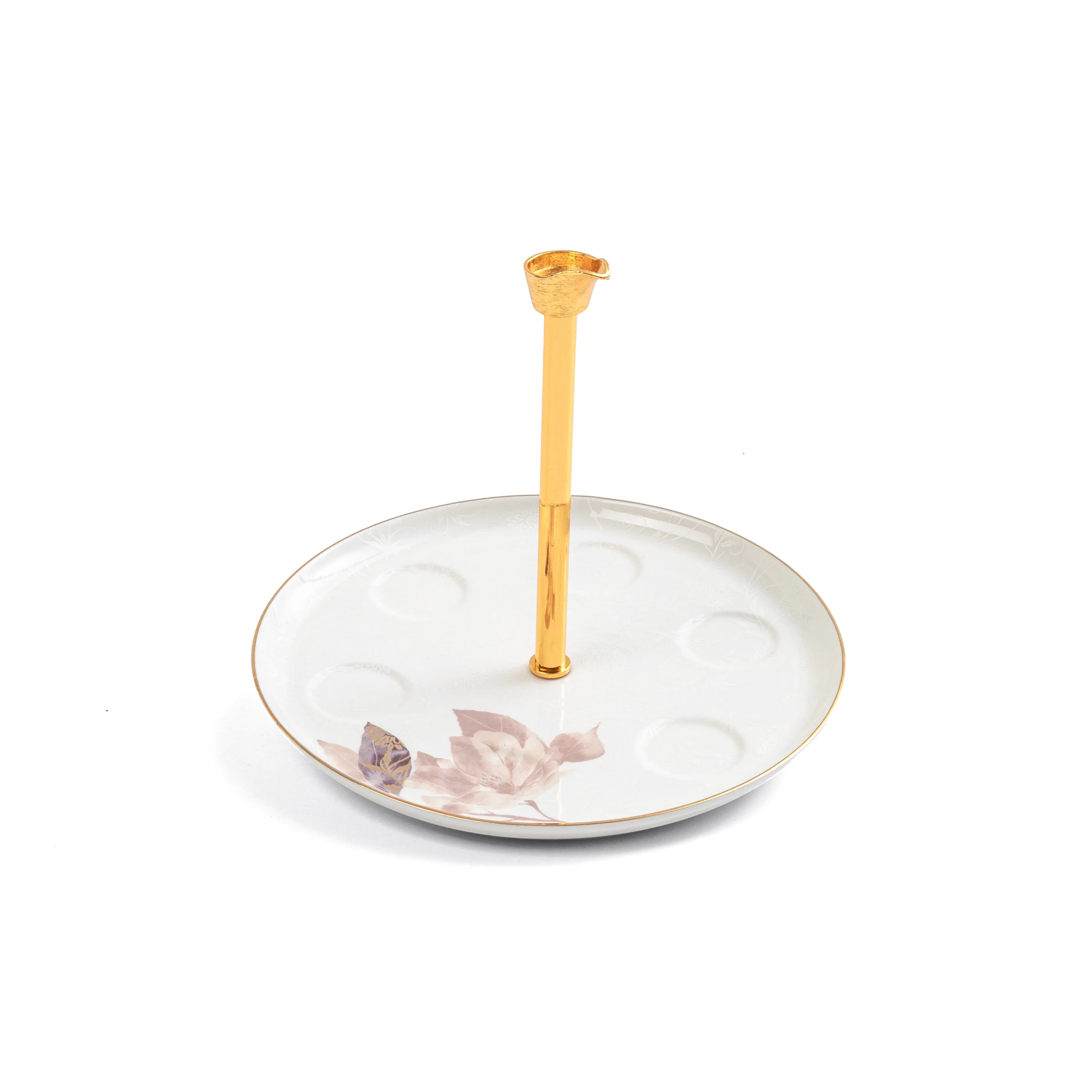 Marisella - Arabic Coffee Cups With Holder - Pink & Gold - Image 3