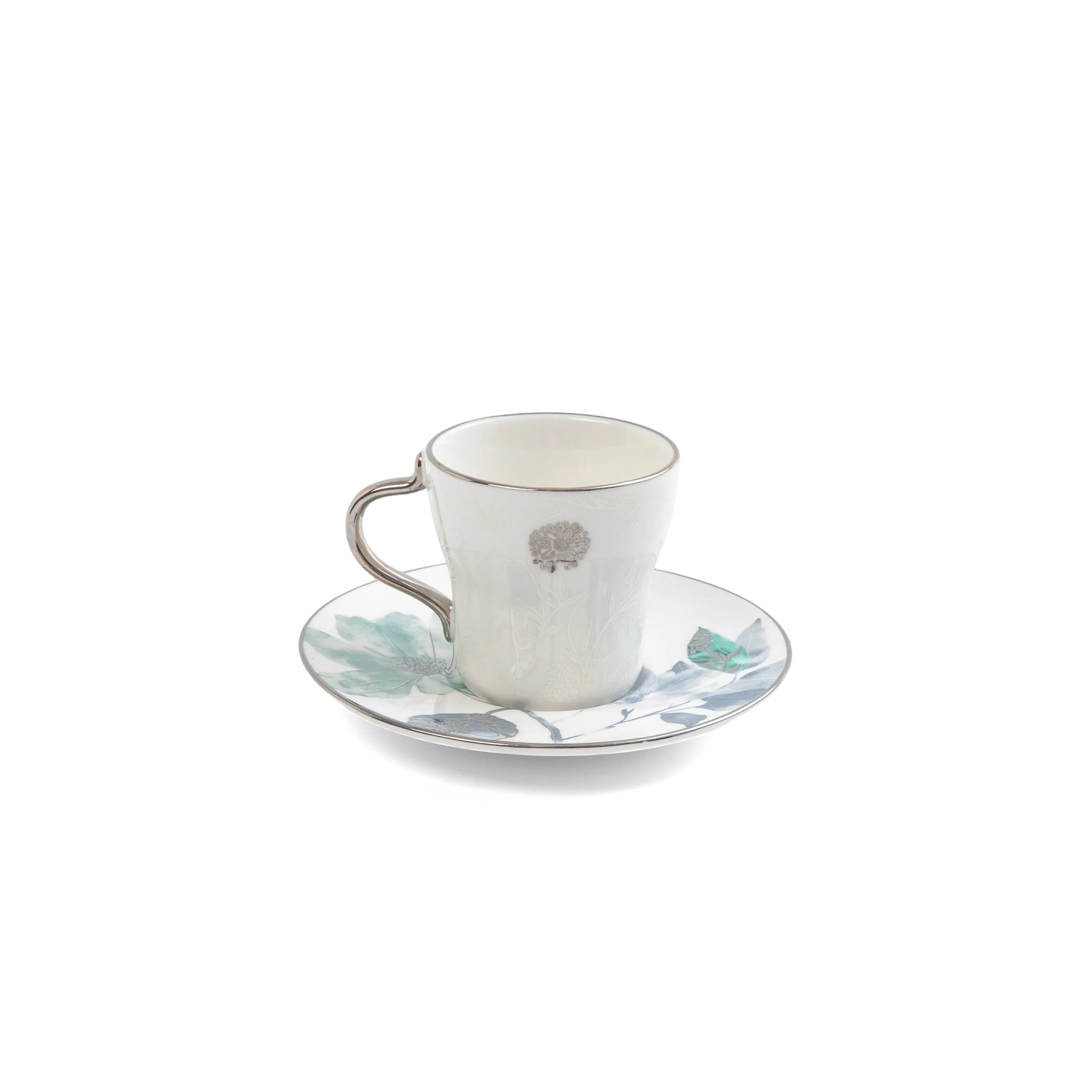 Marisella - Espresso/Turkish Coffee Set (12-Pc) - Blue & Silver - Image 3