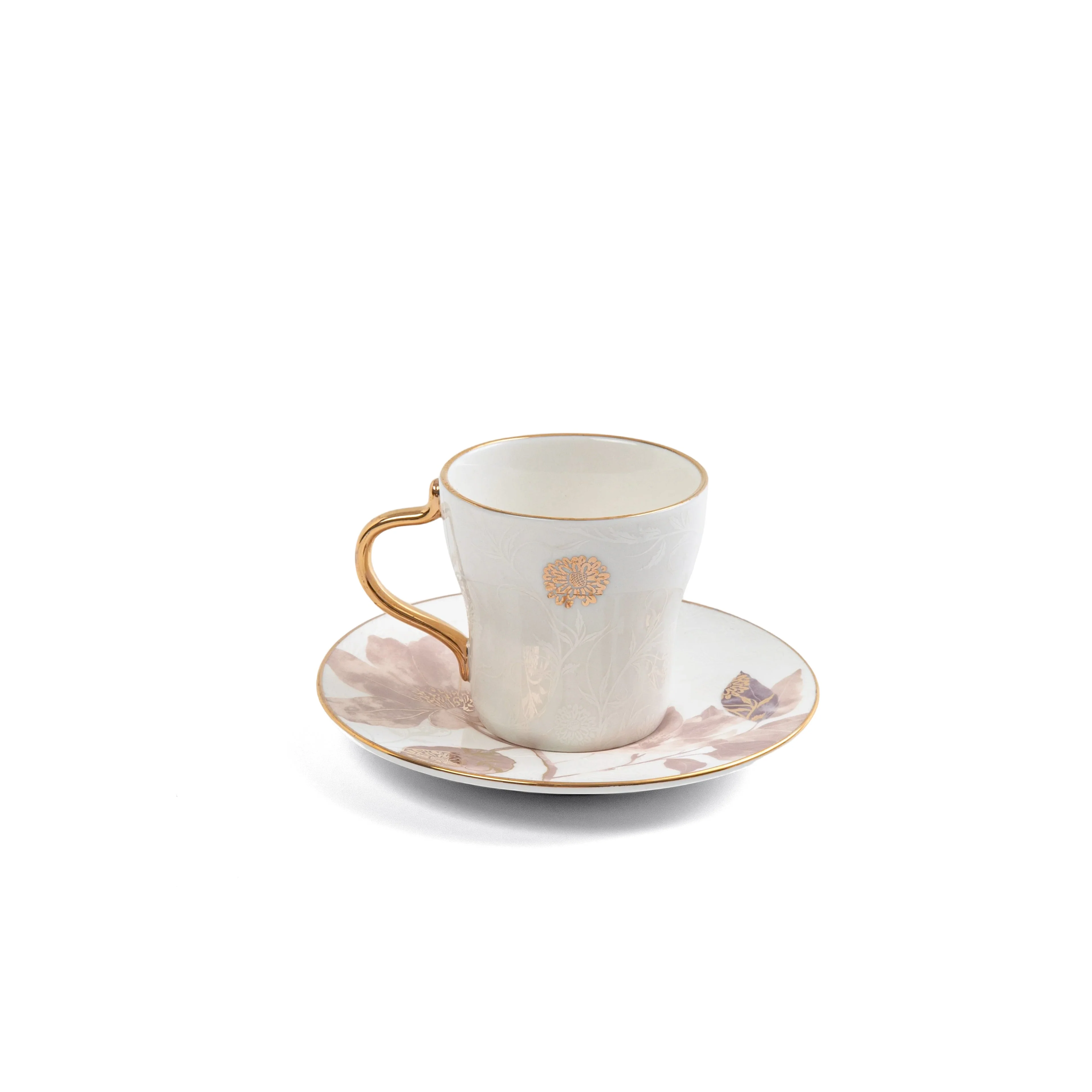 Marisella - Espresso/Turkish Coffee Set (12-Pc) - Pink & Gold - Image 4