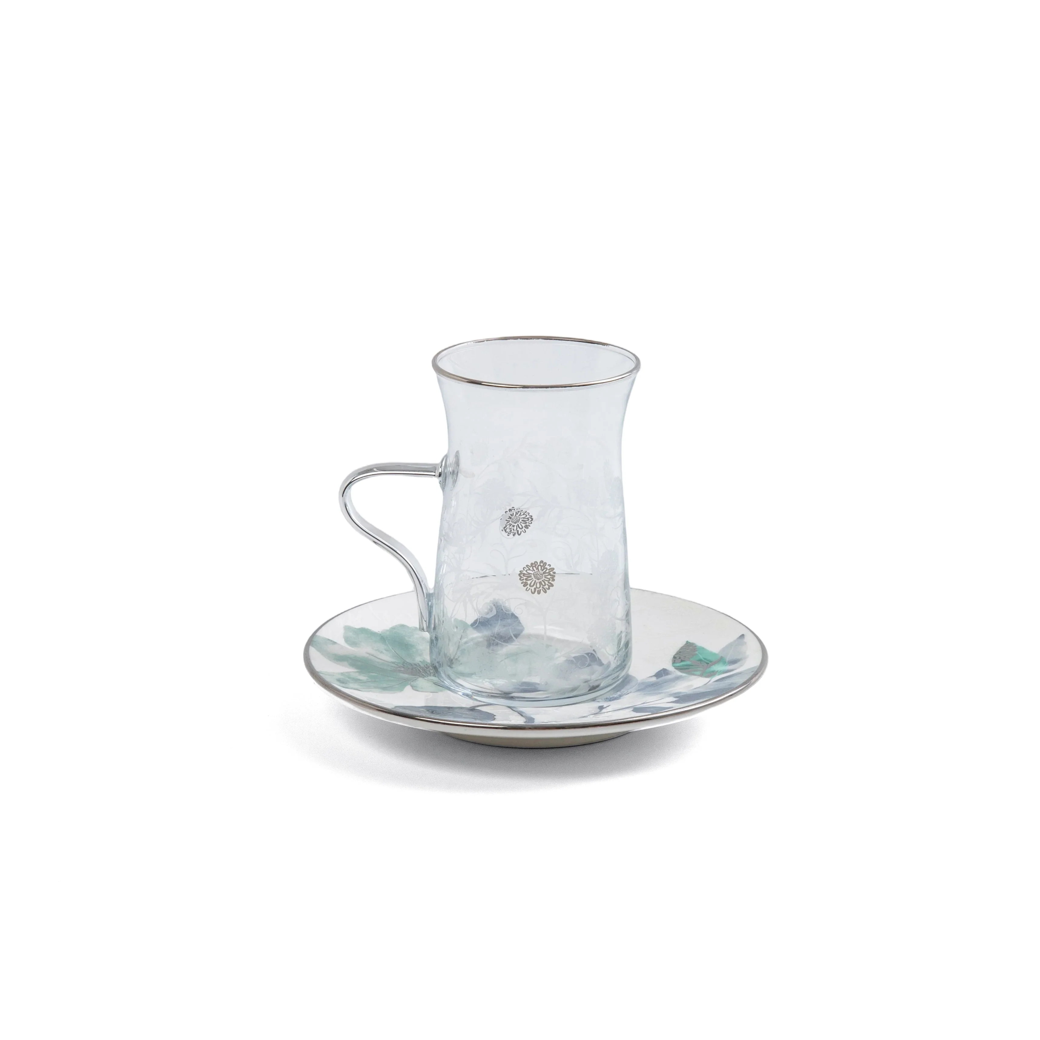 Marisella - Tea Set (13-Pc) - Blue & Silver - Image 3
