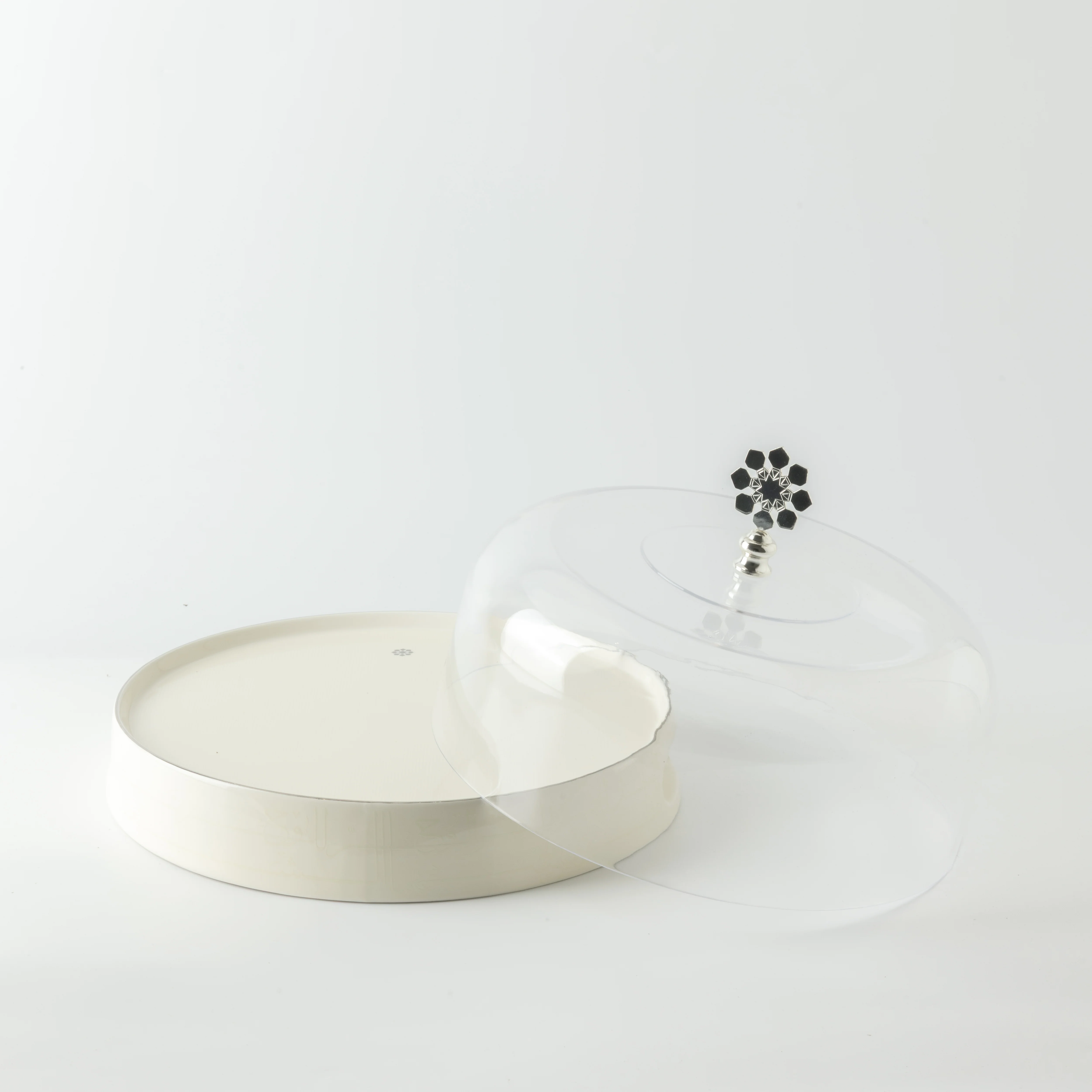 Mirral - Cake Set (9-Pc) - White & Silver - Image 8