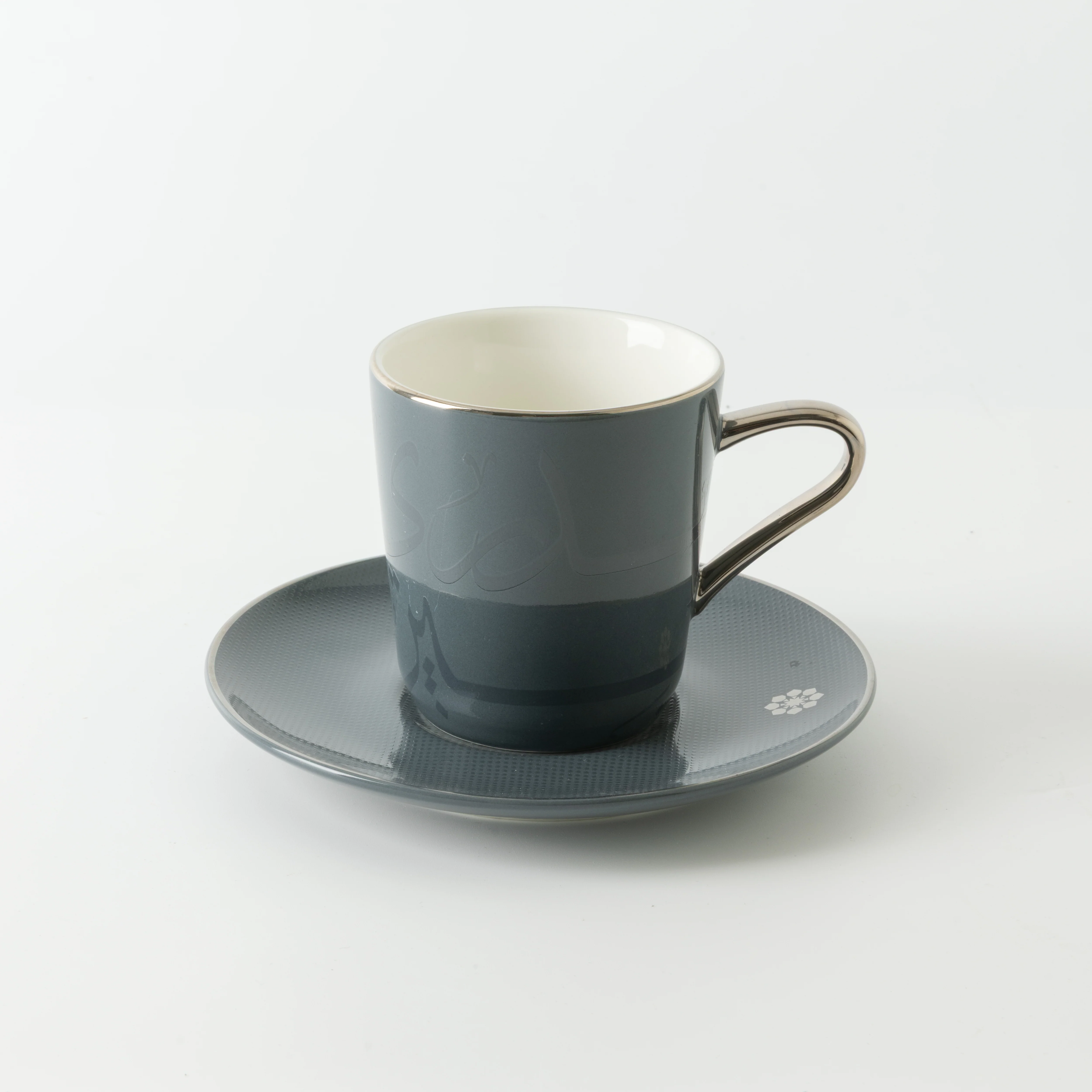 Mirral - Cappuccino Set (12-Pc) - Dark Blue & Silver - Image 5