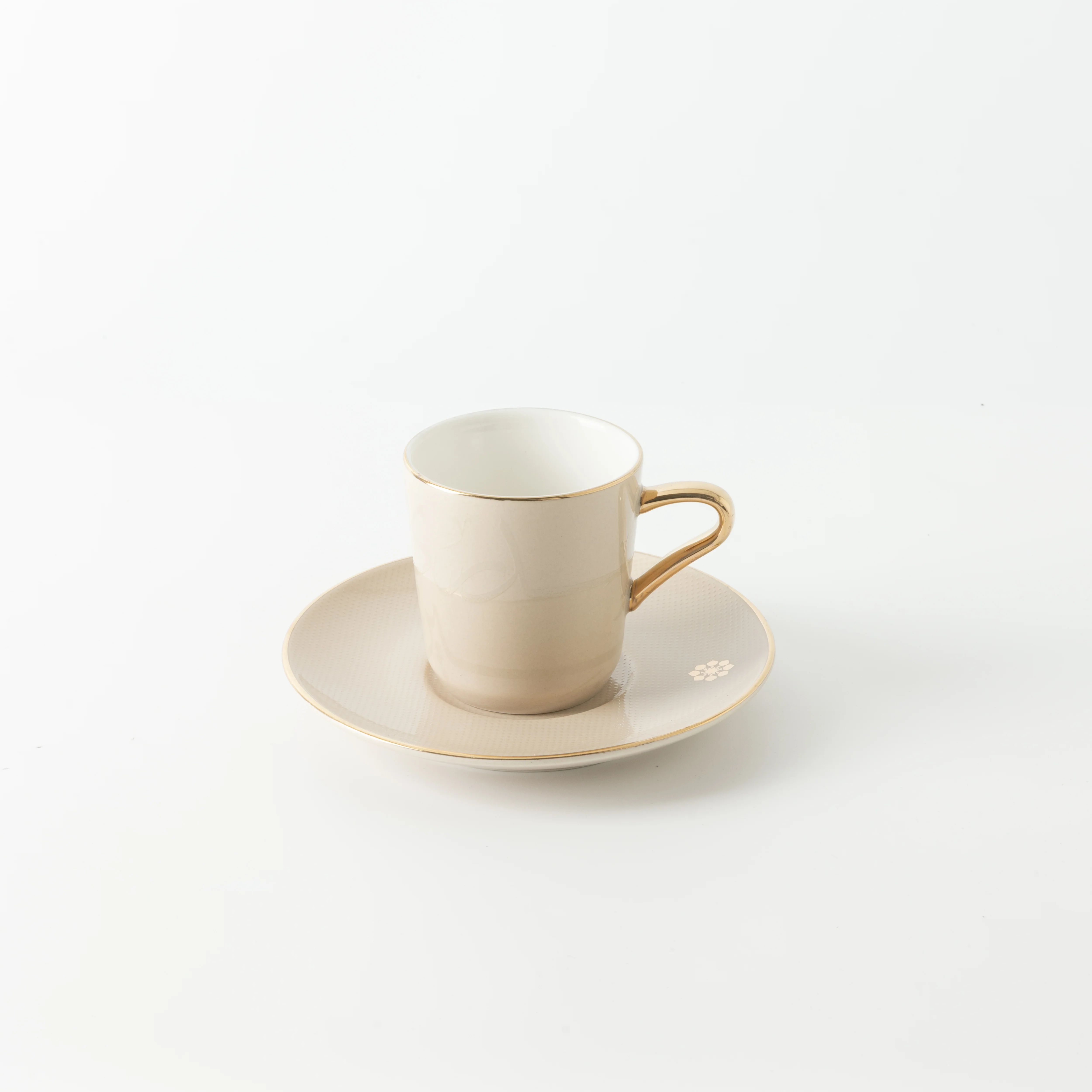 Mirral - Espresso/Turkish Coffee Set (12-Pc) - Beige & Gold - Image 3