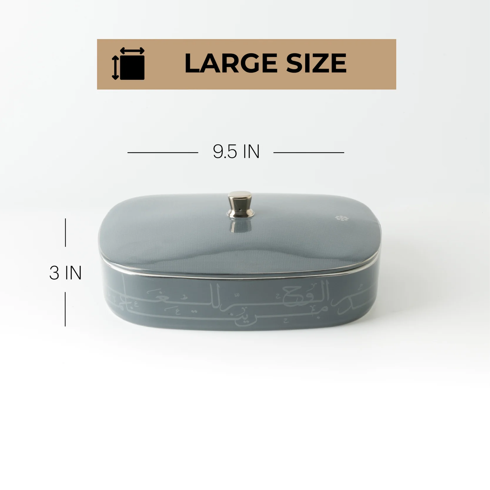 Mirral - Large Decorative Canister - Dark Blue & Silver - Image 5