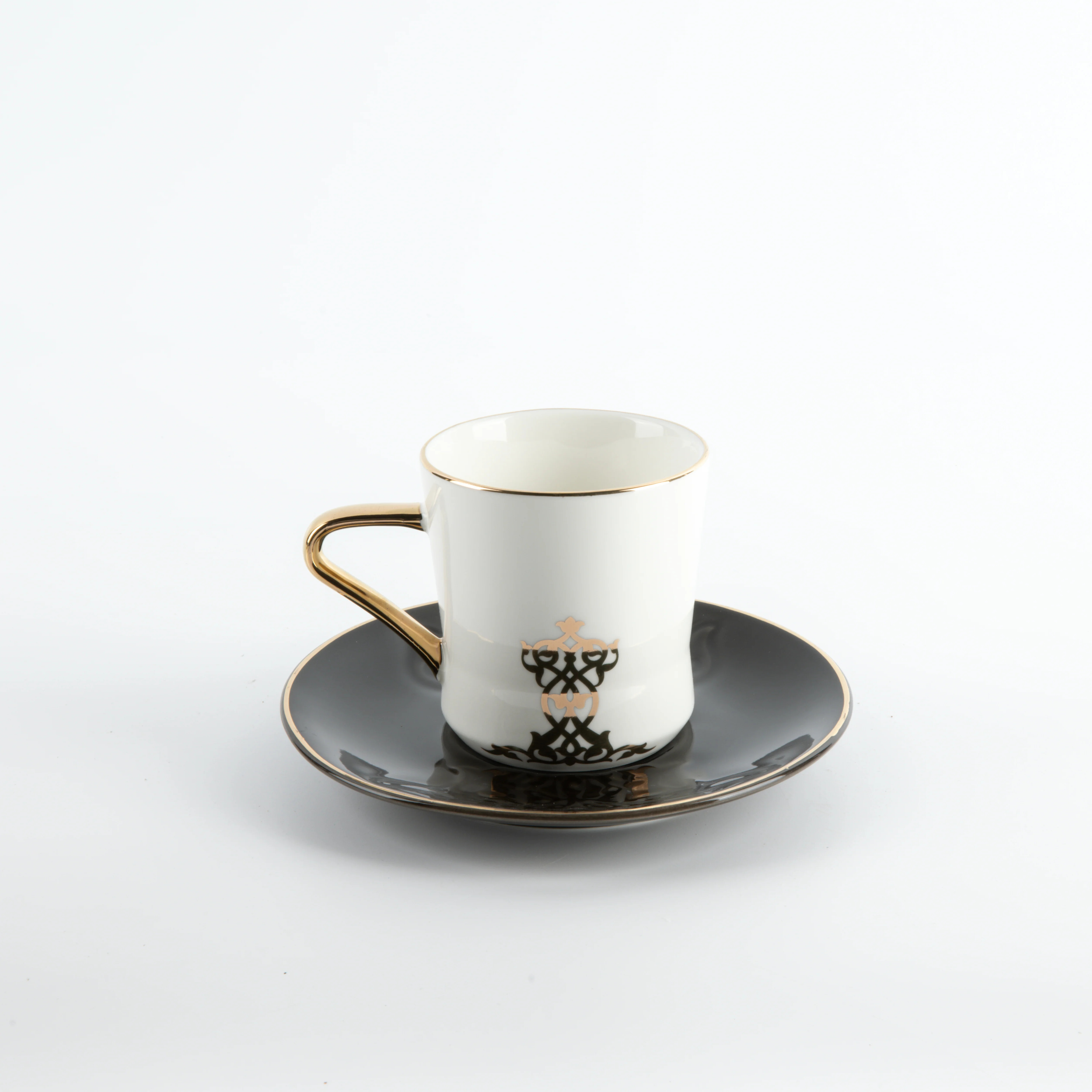 Naqsh - Cappuccino Set (12-Pc) -Black & Gold - Image 3