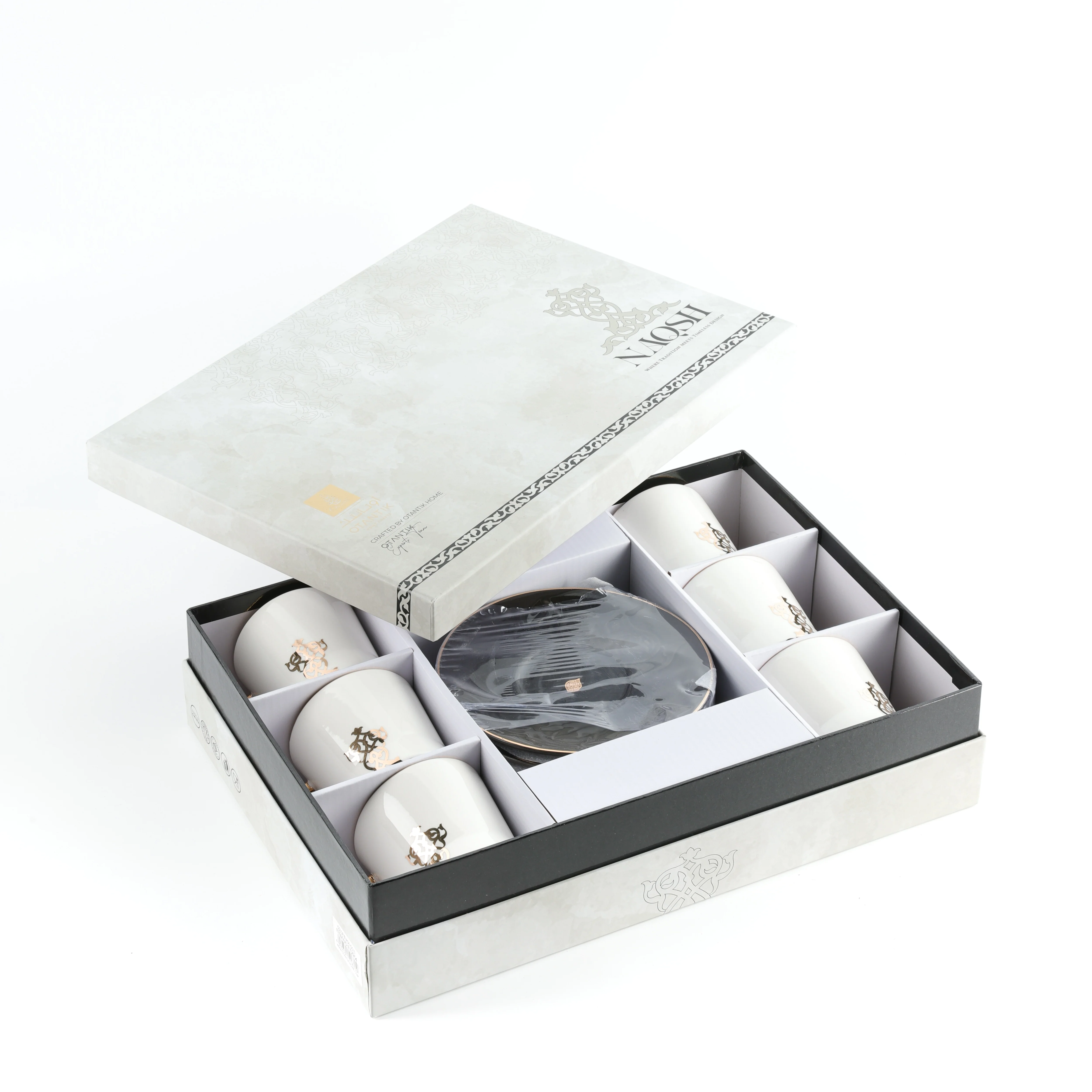 Naqsh - Cappuccino Set (12-Pc) -Black & Gold - Image 5