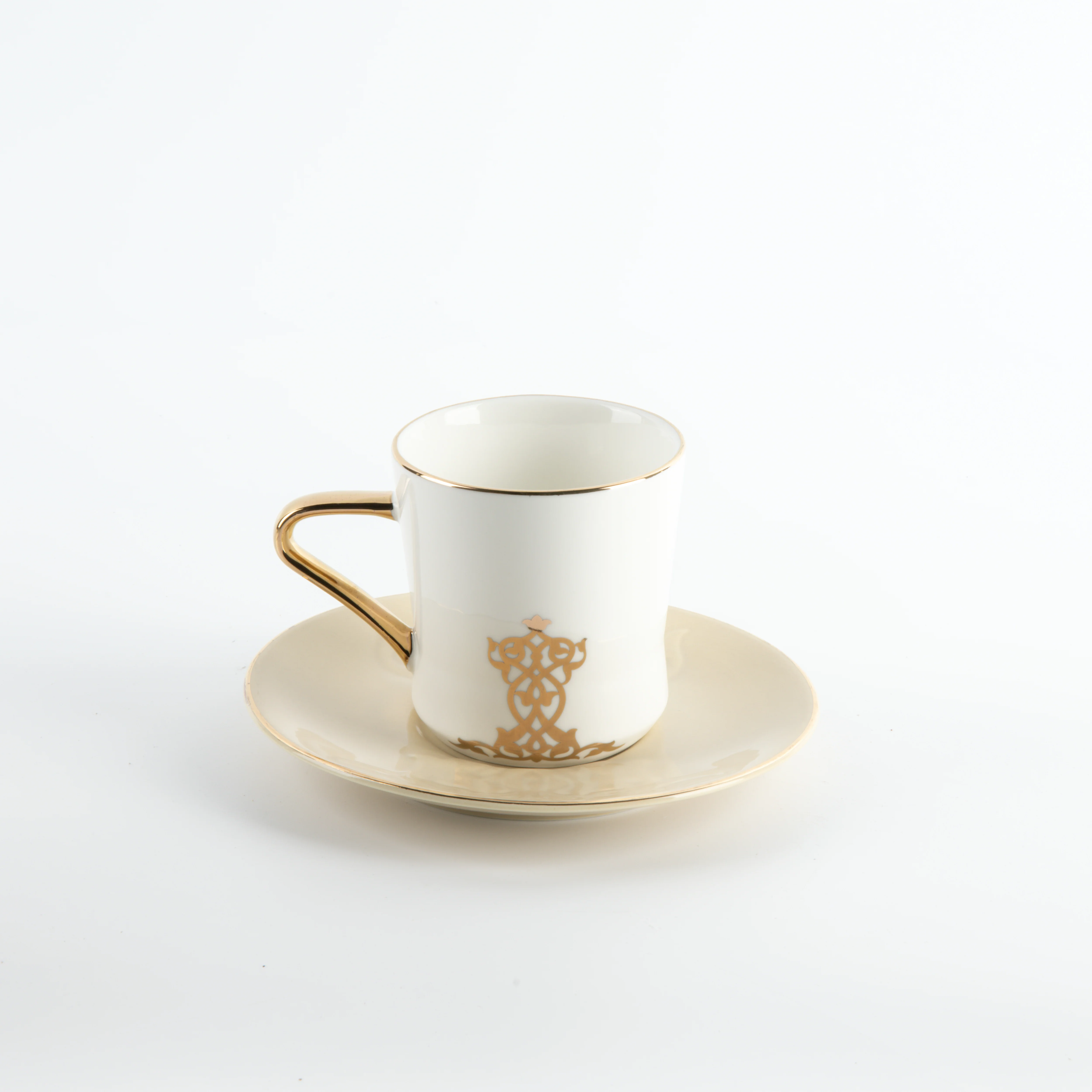 Naqsh - Cappuccino Set (12-Pc) -Ivory & Gold - Image 3