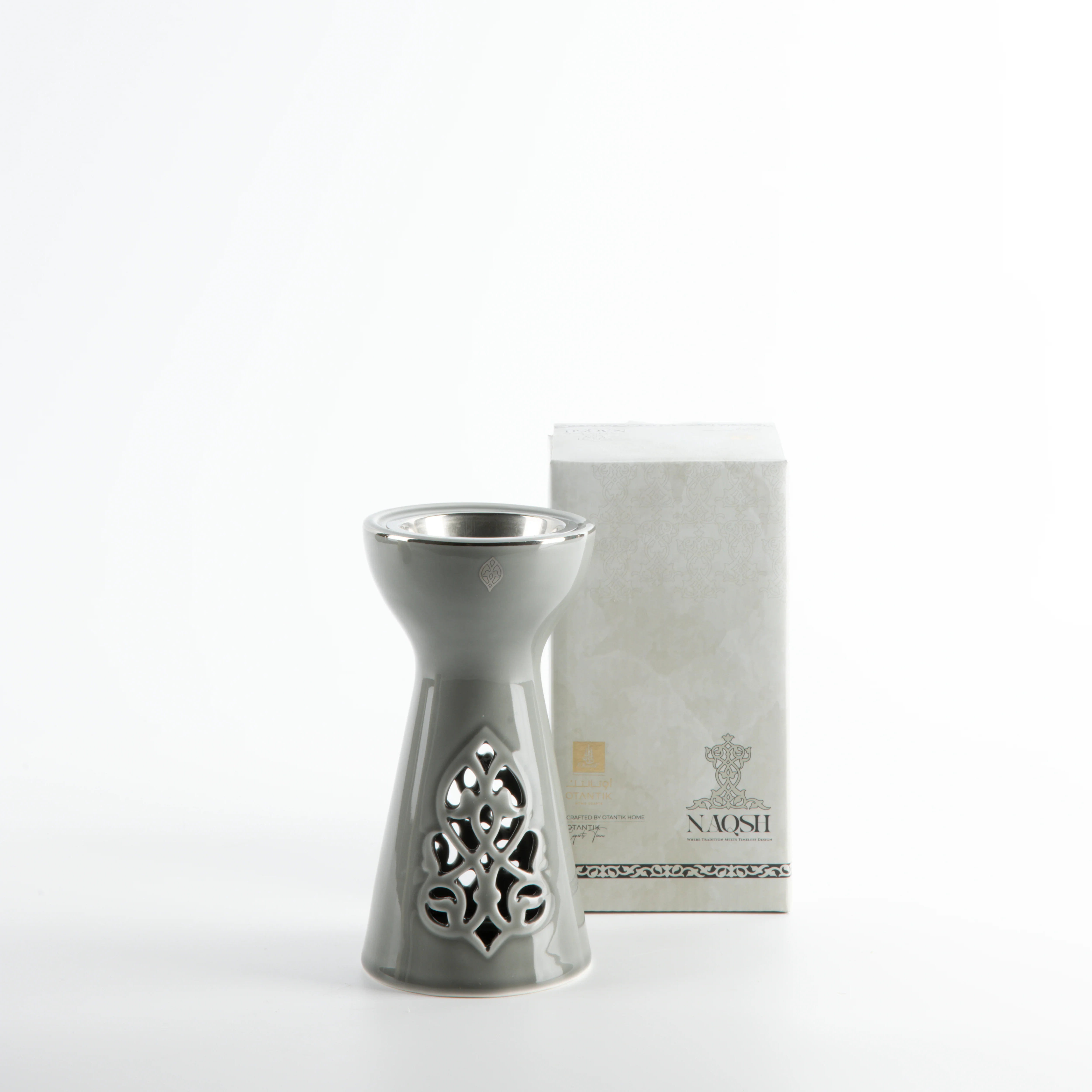 Naqsh - Incense Burner - Grey & Silver - Image 9