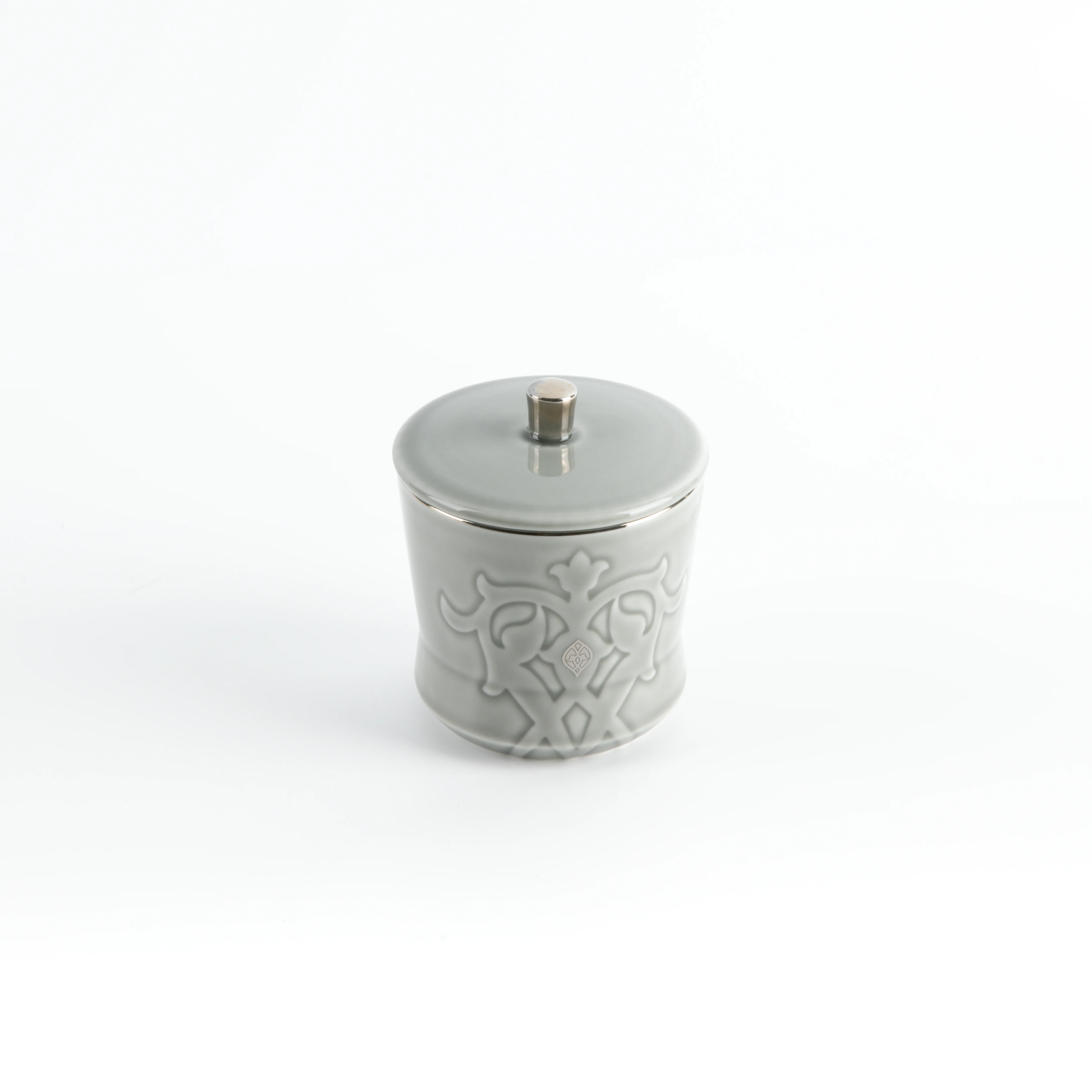 Naqsh - Tea Set (19-Pc) - Grey & Silver - Image 3