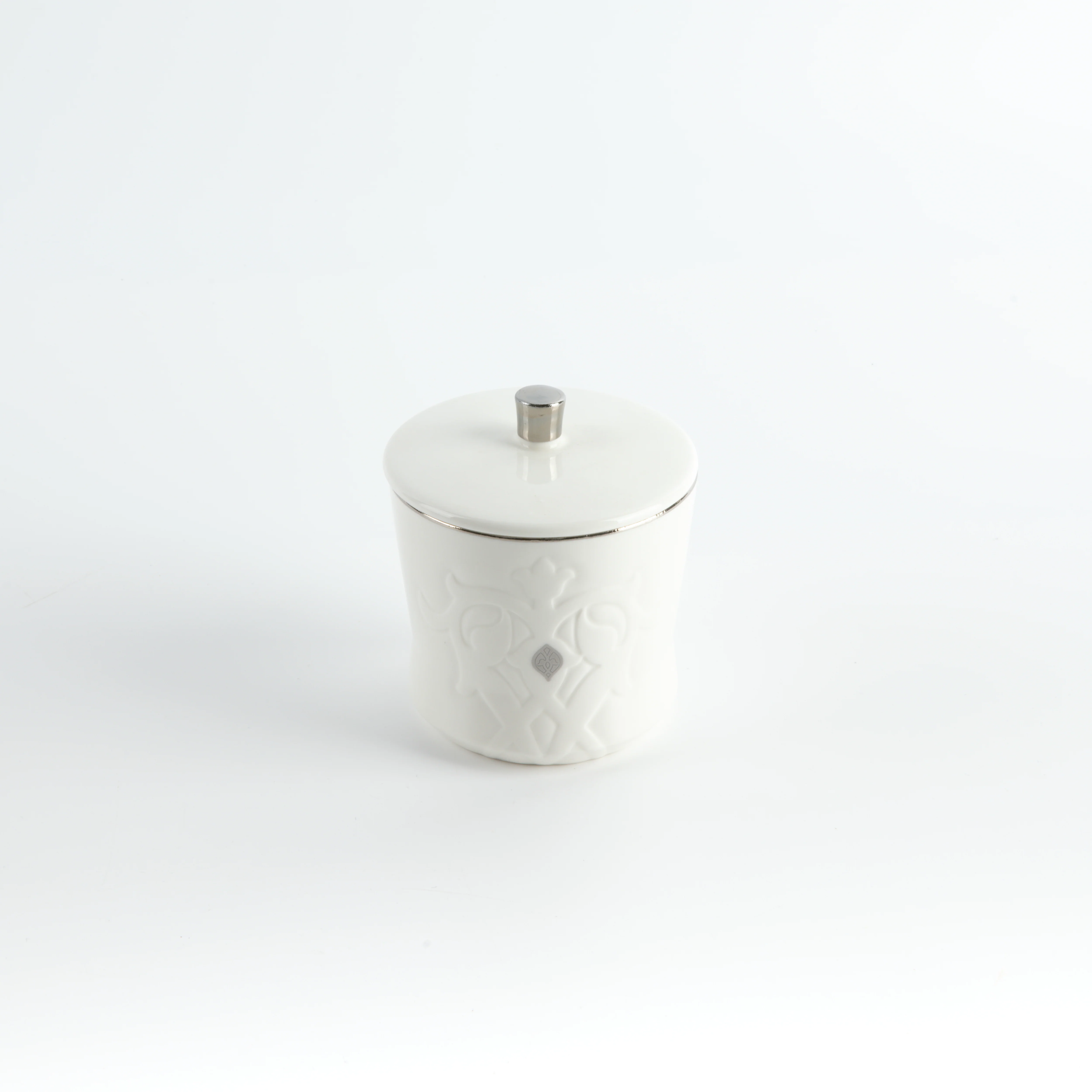 Naqsh - Tea Set (19-Pc) - White & Silver - Image 3