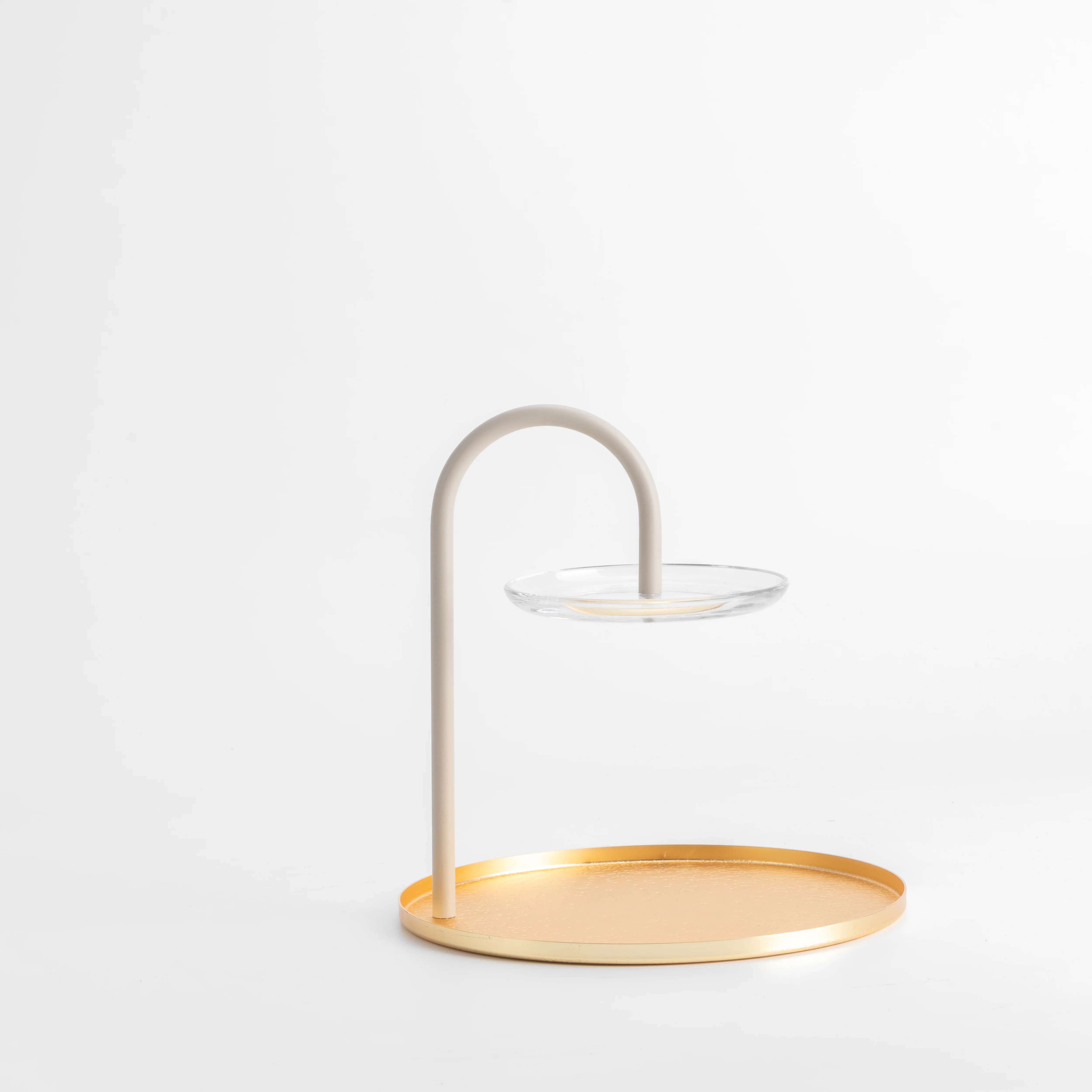 Nourhan - 2 Tier Plate - Gold & Beige - Image 3