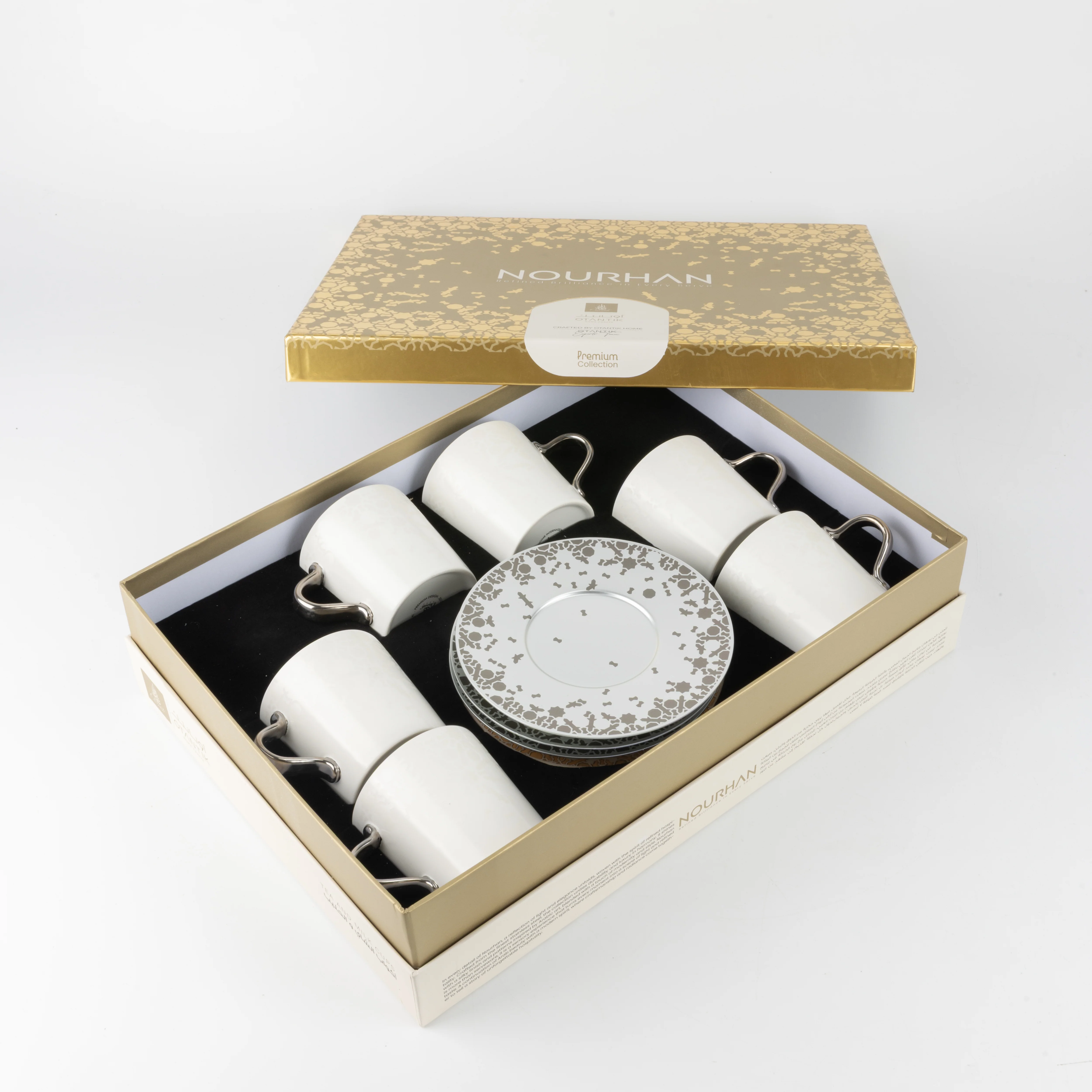 Nourhan - Cappuccino Set (12-Pc) - Silver - Image 5