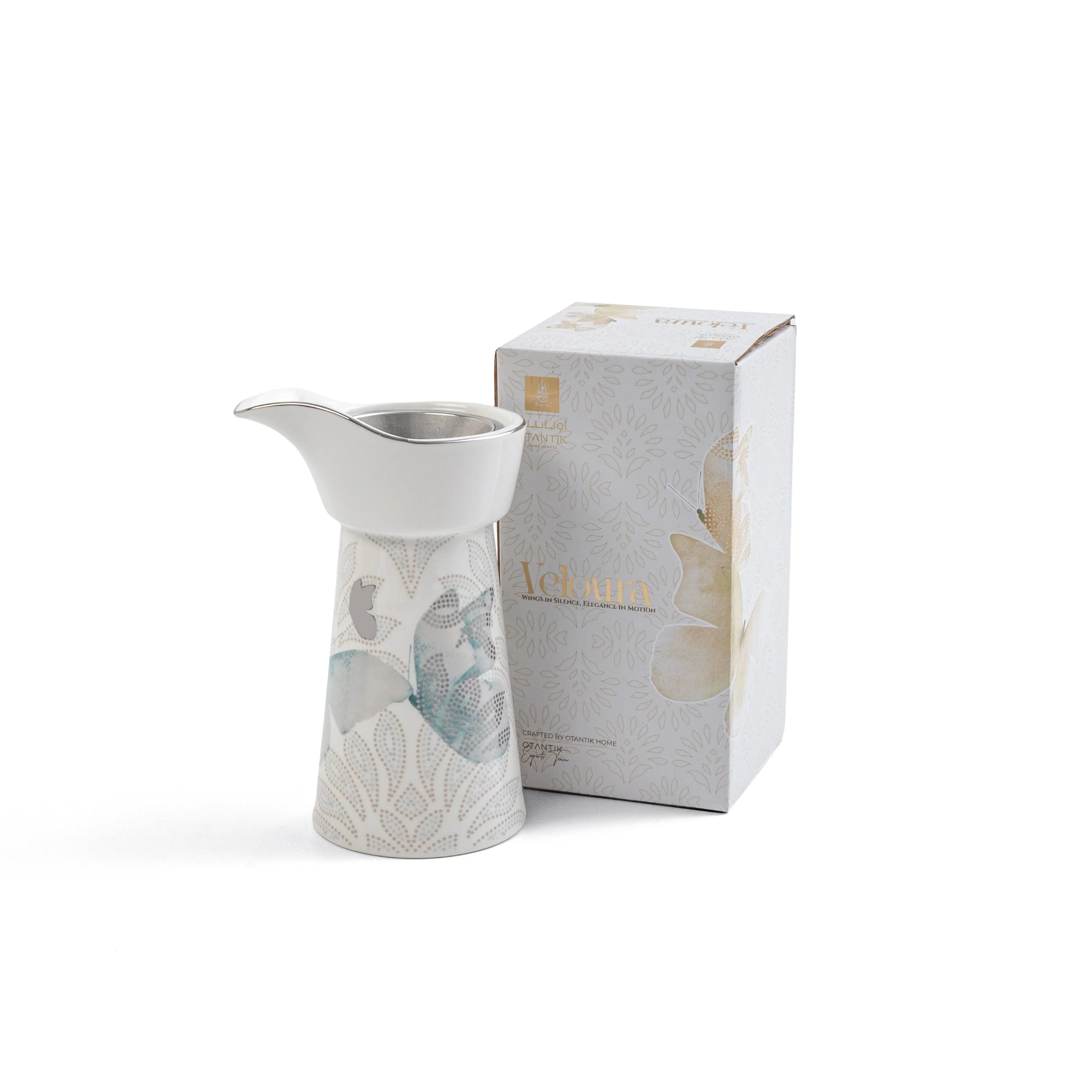 Veloura - Incense Burner - Blue & Silver - Image 2